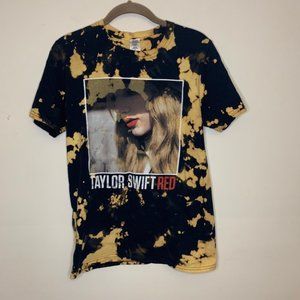 Taylor Swift Red Tour Shirt, Bleach Dyed